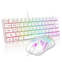 Combinação de teclado e mouse para jogos RedThunder 60% RGB branco