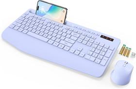 Combinação de teclado e mouse SABLUTE Wireless Ergonomic Purple Combinação de teclado e mouse SABLUTE Wireless Ergonomic Purple