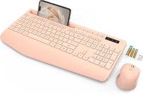 Combinação de teclado e mouse SABLUTE Wireless Ergonomic Rosa Combinação de teclado e mouse SABLUTE Wireless Ergonomic Rosa