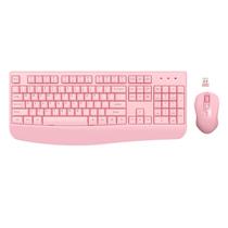 Combinação de teclado e mouse sem fio EDJO Full-Size Pink