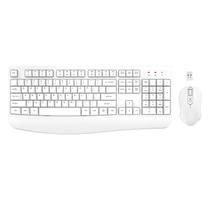 Combinação de teclado e mouse sem fio EDJO Full-Size White