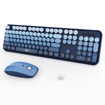 Combinação de teclado e mouse sem fio FOPETT 104 teclas 2,4 GHz Combinação de teclado e mouse sem fio FOPETT 104 teclas 2,4 GHz