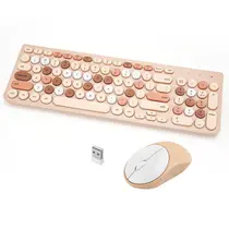 Combinação de teclado e mouse sem fio GUKJOB Retro Typewriter Combinação de teclado e mouse sem fio GUKJOB Retro Typewriter