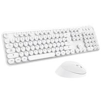 Combinação de teclado e mouse sem fio LETTON Cute Colorful White Combinação de teclado e mouse sem fio LETTON Cute Colorful White