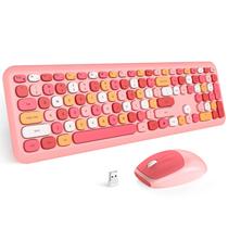 Combinação de teclado e mouse sem fio MOFII Pink Color