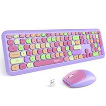 Combinação de teclado e mouse sem fio MOFII Purple Colorful Combinação de teclado e mouse sem fio MOFII Purple Colorful