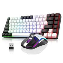 Combinação de teclado e mouse sem fio RedThunder K84 branco-preto Combinação de teclado e mouse sem fio RedThunder K84 branco-preto