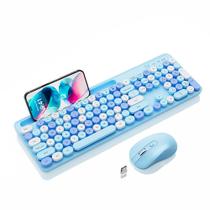 Combinação de teclado e mouse sem fio SABLUTE Retro Typewriter Combinação de teclado e mouse sem fio SABLUTE Retro Typewriter
