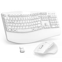 Combinação de teclado e mouse sem fio ULSOU Full Size White Combinação de teclado e mouse sem fio ULSOU Full Size White