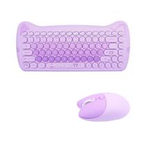 Combinação de teclado e mouse TzBbl Cute Cat 2.4G USB Wireless