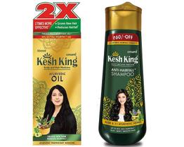 Combinação de xampu e óleo KESH KING Ayurvedic Hair Growth 300ml/340ml Combinação de xampu e óleo KESH KING Ayurvedic Hair Growth 300ml/340ml
