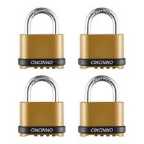 Combination Lock CINCINNO Heavy Duty, à prova de intempéries, pacote com 4