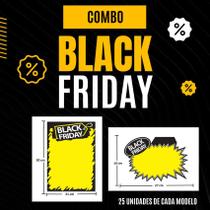 Combo 01 Black Friday 25 Unidades do Splash 19 x 27cm + 25 Unidades do Cartaz A4 Papel Duplex