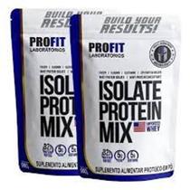 Combo 02x Whey Isolate Protein Mix Refil 900g Chocolate ao leite - Profit