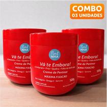 Combo 03 Creme de Pentear Máxima Fixação Anti Frizz Bio Colágeno Ômega 3 Sericina Alta Definição Profissional Combo 03 Creme de Pentear Máxima Fixação Anti Frizz Bio Colágeno Ômega 3 Sericina Alta Definição Profissional