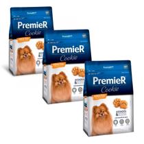 Combo 03 unidades Biscoito Premier Pet Cookie para Cães Adultos de Raças Pequenas - 250 g