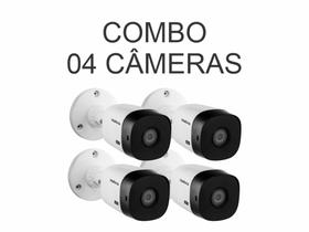 Combo 04 Câmera Bullet Intelbras VHL 1120 B, HDCVI Lite, IR 20m, Lente 3.6mm, HD