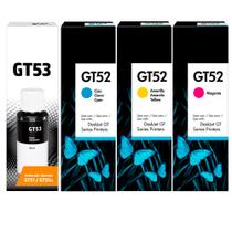 Combo 04 Garrafas de Tintas GT53 / GT52 para impressora Deskjet GT 5800 series