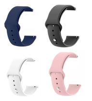 Combo 04 Pulseiras Silicone Premium Para Watch S1 Active Mi Watch