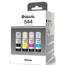 Combo 04 tintas compatível T544 para impressora Ecotank Epson L3250