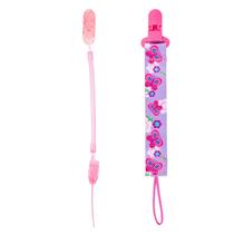 Combo 1 Prendedor De Chupeta Estampado E 1 Mola Pietra Baby