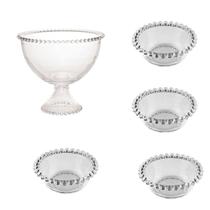 Combo 1 Saladeira + 4 Bowls Pearl Bolinha Wolff Transparente Combo 1 Saladeira + 4 Bowls Pearl Bolinha Wolff Transparente