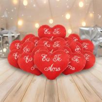 Combo 10 Almofadinhas Coração De Pelúcia 13 Cm Frase Bordada Eu Te Amo Combo 10 Almofadinhas Coração De Pelúcia 13 Cm Frase Bordada Eu Te Amo