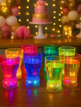 Combo 10 Copo LED Colorido Pisca Sortido Festa Lembrancinha