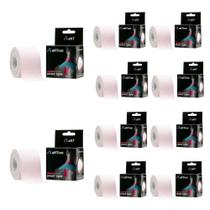 Combo 10 Fita Tapping Bandagem 5x5cm Rosa Bebê Aktive