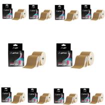 Combo 10 Fita Tapping Pós Cirurgia Bandagem5x5cm Bege Aktive