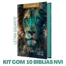 Combo 10 Livros Bíblicos Letra Gigante Versão Internacional Pão Diário Capa Dura- Leão Azul/Estrela/Judá/Flores/Mulher Virtuosa