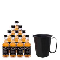 Combo 10 Miniaturas de Whisky Jack Daniels 50ml + Caneca