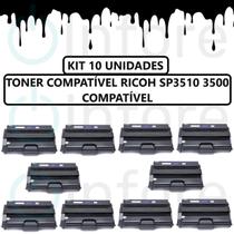 Combo 10 Toner Sp3500 3500 5 Un Compatível C/ Ricoh SP3500 SP3510 SP3400 SP3500 SP3510SF SP3500SF