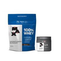 Combo 100% Whey 900g + Glutamina 300g Max Titanium