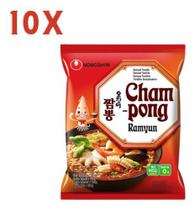 Combo 10x Lamen Coreano Champong Ramyun 124g - Nongshim