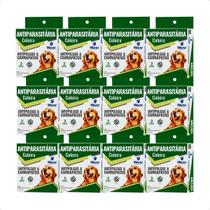 Combo 12 Coleira World Veterinária Dug's 17g Antipulgas para Cães - 56cm