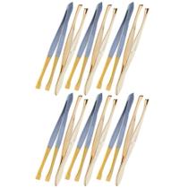 Combo 12 pinças profissionais ponta reta chanfrada marco boni