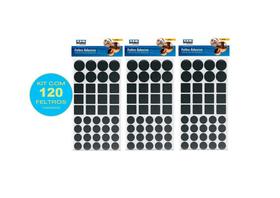 Combo 120 Feltros Adesivo Protetores Pe Cadeira Sofá Mesa