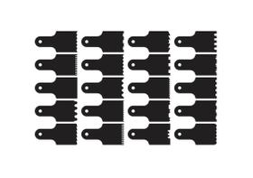 Combo 14 Espátulas Bolo 15Cm + 20 Mini Raspadoras - Acrilico