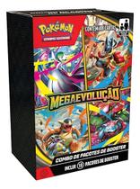 Combo 18 Pacotes Booster Pokémon Mega Evolução - Copag