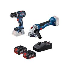 Combo 18V Bosch GSB18v-90 + GWS18V10SB + 2bat 4a + Carreg