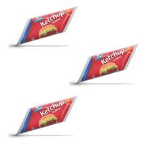 Combo 1kg Ketchup SABOROSO Cremoso 3 Pack p/restaurante