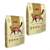 Combo 2 Areia Higiênica Biodegradável Grãos Mistos Gatos Kadi 2kg