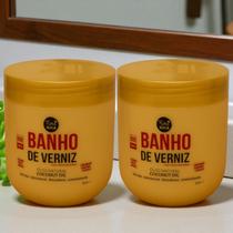Combo 2 Banho de Verniz Capilar 500ml com Óleo de Coco Hidratação Profunda, Brilho Intenso e Redução de Frizz Combo 2 Banho de Verniz Capilar 500ml com Óleo de Coco Hidratação Profunda, Brilho Intenso e Redução de Frizz