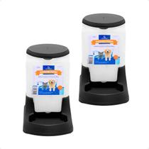 Combo 2 Bebedouro Prático Alvorada 3 Litros - Preto