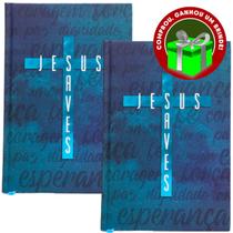 Combo 2 Bíblias Sagradas Jesus Saves Acf Letra Média Capa Dura - Livro Cristão