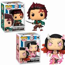 COMBO 2 Bonecos FUNKO POP! da Coleção DEMON SLAYER dos IRMÃOS KAMADO - Personagens 867+1749