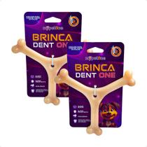 Combo 2 Brinquedo Osso Bamboo Brinca Dent One Sabor Bacon - Y - Grande