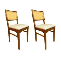 Combo 2 Cadeiras Uttar Com Palha Indiana - Bem Móveis