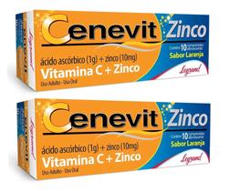 Combo 2 caixas Cenevit Zinco 1g 10 Comprimidos Efervescentes - Legrand